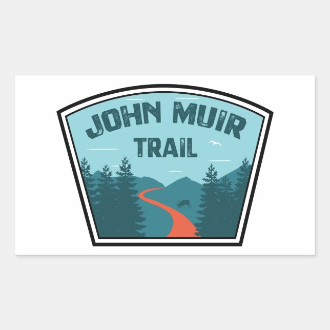 Adesivo Retangular John Muir Trail (Frente)