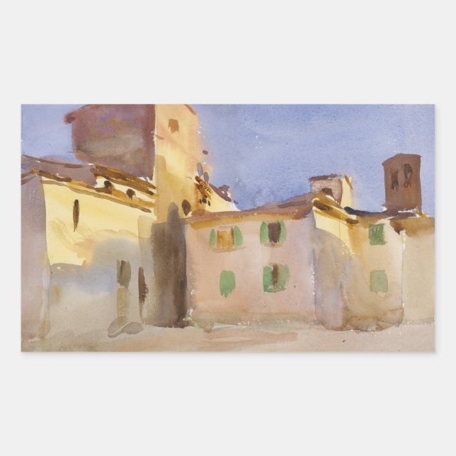 Adesivo Retangular John Singer Sargent - Borgo San Lorenzo (Frente)