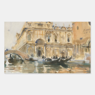 Adesivo Retangular John Singer Sargent - Rio dei Mendicanti, Veneza