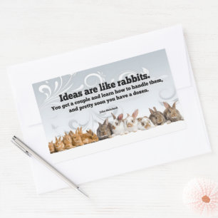 Adesivo Retangular John Steinbeck Inspirational Cita "Ideias"