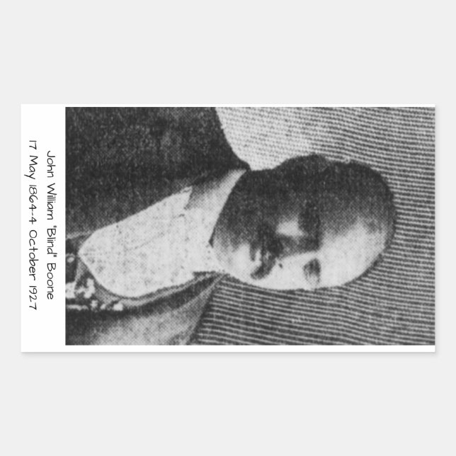 Adesivo Retangular John William "Blind" Boone (Frente)