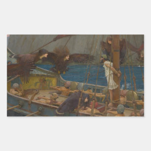 Adesivo Retangular John William Waterhouse - Ulysses e as Sirens