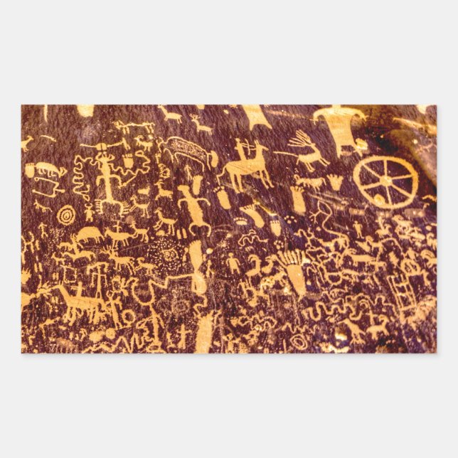 Adesivo Retangular Jornal Rock American Indian Utah (Frente)