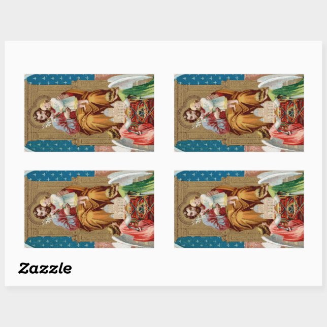 Adesivo Retangular Joseph, Toddler CC, Anjos com modelo de Vaticano (Folha)