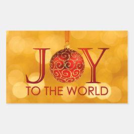 Adesivo Retangular Joy to the World Sticker