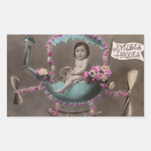 Adesivo Retangular Joyeuse Paques