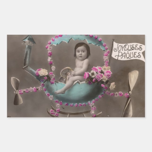 Adesivo Retangular Joyeuse Paques (Frente)