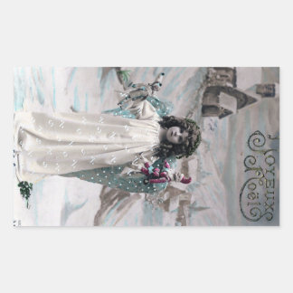 Adesivo Retangular Joyeux Noel