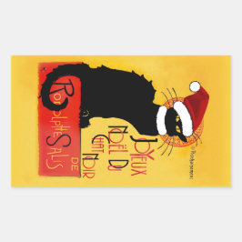 Adesivo Retangular Joyeux Noël Du Chat Noir