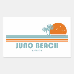 Adesivo Retangular Juno Beach Florida Sun Palm Trees