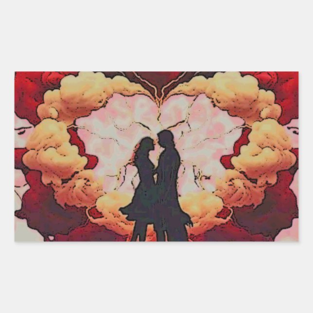 Adesivo Retangular juntos para sempre (Frente)