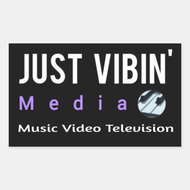 Adesivo Retangular Just Vibin' Media Rectangle Stickers (Frente)