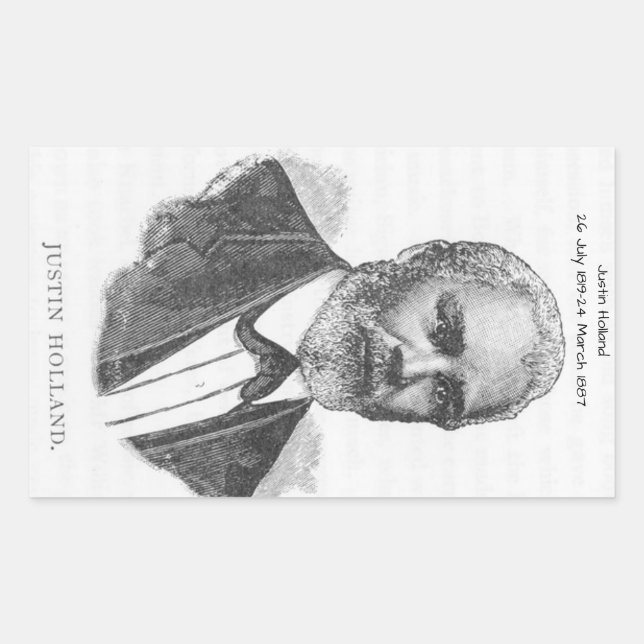 Adesivo Retangular Justin Holland (Frente)