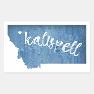 Adesivo Retangular Kalispell Montana Textura de Madeira