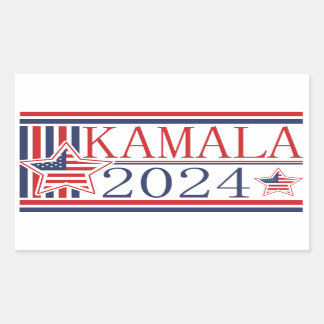 Adesivo Retangular Kamala 2024, candidato presidencial Sticker