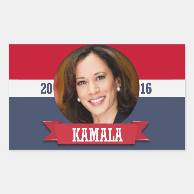 ADESIVO RETANGULAR KAMALA HARRIS 2016 (Frente)