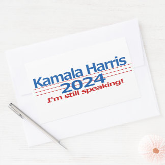 Adesivo Retangular Kamala Harris 2024 Ainda estou falando!