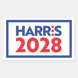 Adesivo Retangular Kamala Harris 2028