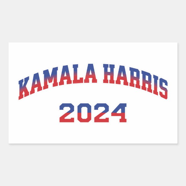 Adesivo Retangular Kamala Harris Para O Presidente 2024 (Frente)