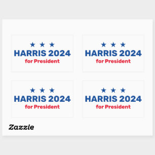 Adesivo Retangular Kamala Harris Para O Presidente 2024