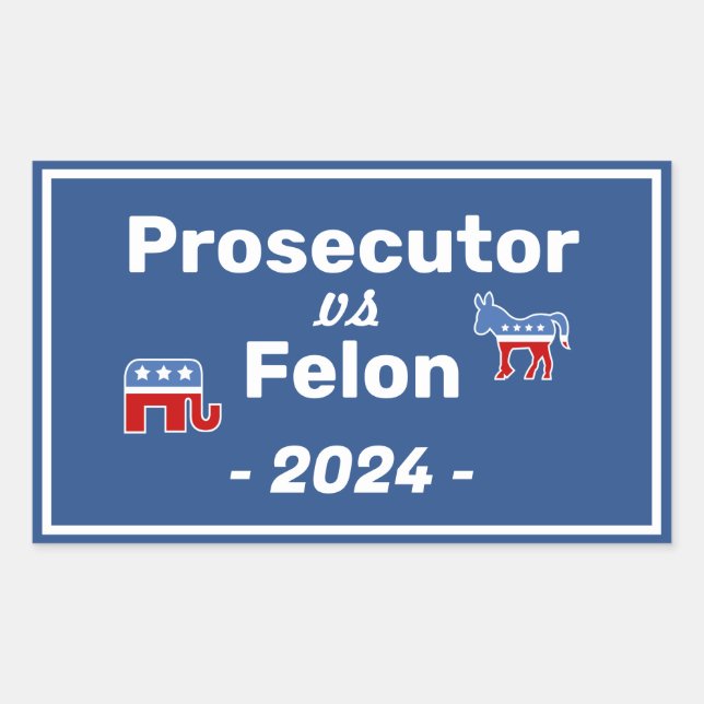 Adesivo Retangular Kamala Harris Procurador VS Felon (Frente)