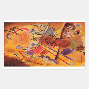 Adesivo Retangular Kandinsky Abstrato Trabalho de arte