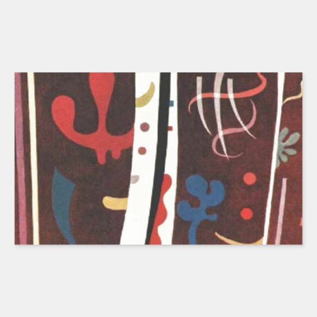 Adesivo Retangular Kandinsky Brown com Abstrato suplementar (Frente)