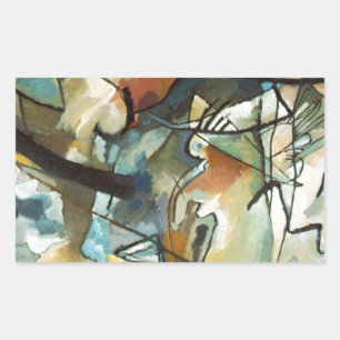 Adesivo Retangular Kandinsky Composition V Abstrato Pintura