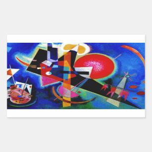 Adesivo Retangular Kandinsky na pintura de Abstrato azul