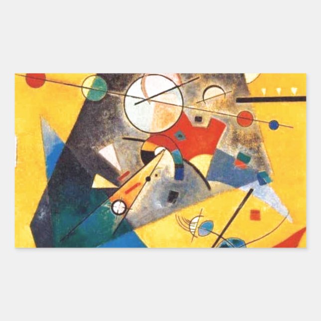 Adesivo Retangular Kandinsky Quiet Harmony Abstrato Art (Frente)