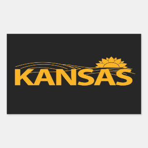Adesivo Retangular Kansas Estados Unidos da América