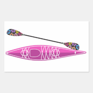 Adesivo Retangular Kayak Girl Sticker
