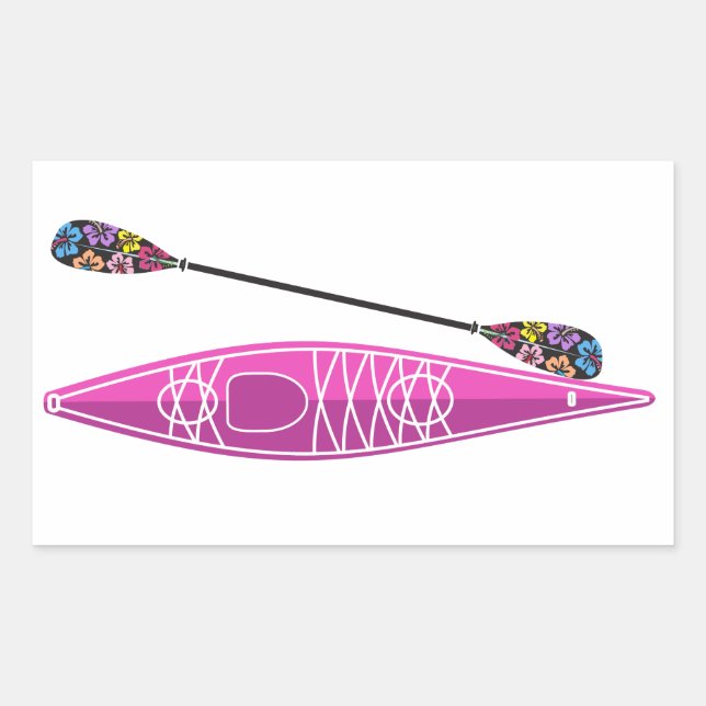 Adesivo Retangular Kayak Girl Sticker (Frente)