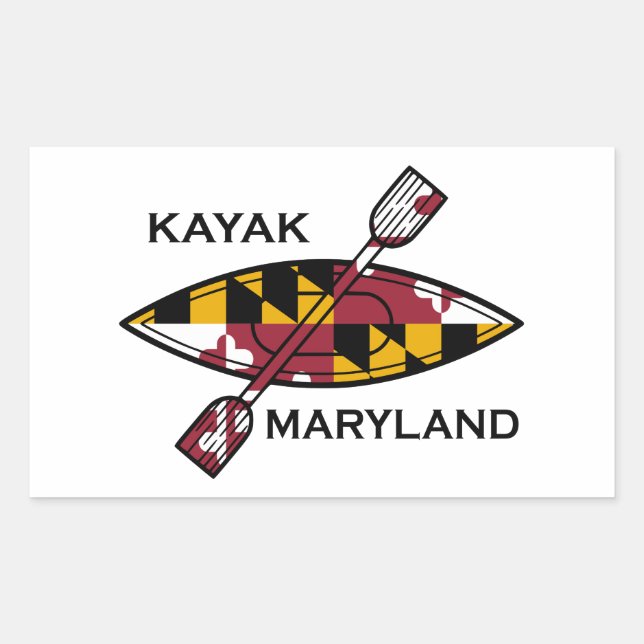 Adesivo Retangular Kayak Maryland (Frente)