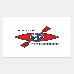 Adesivo Retangular Kayak Tennessee Flag