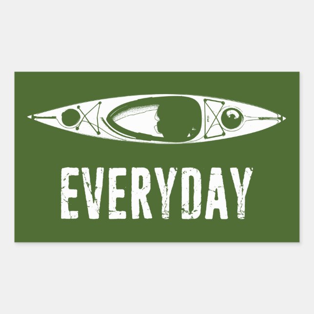 Adesivo Retangular Kayak todos os dias (Frente)