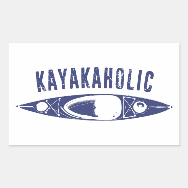 Adesivo Retangular Kayakaholic (Frente)