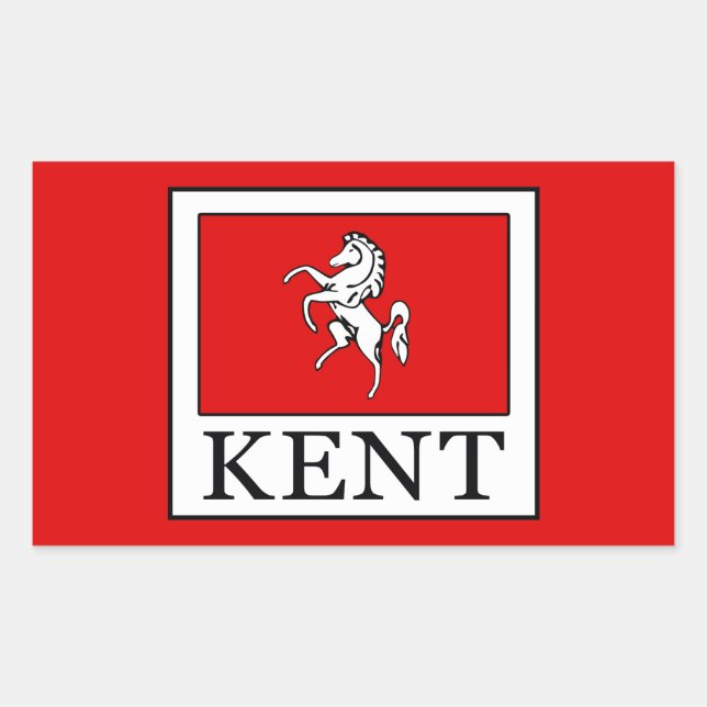 Adesivo Retangular Kent County England (Frente)