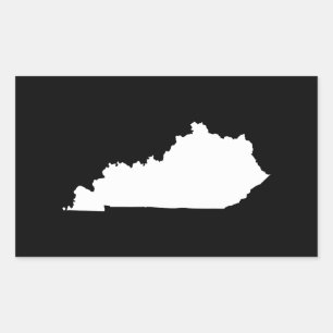 Adesivo Retangular Kentucky no branco e no preto
