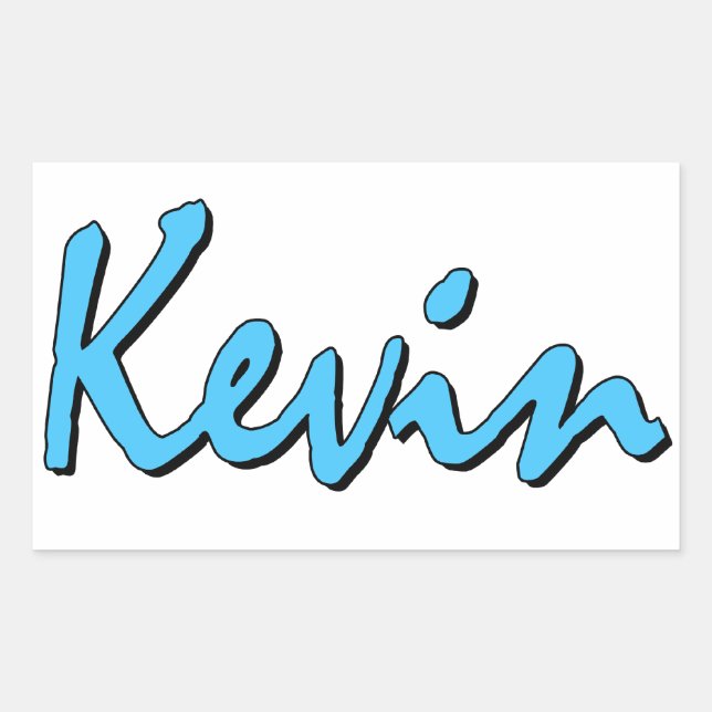 Adesivo Retangular Kevin Sticker Blue (Frente)