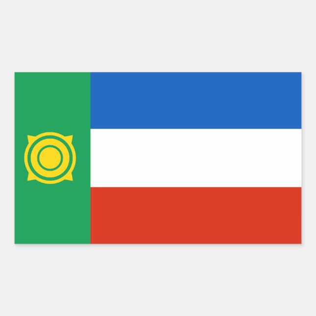 Adesivo Retangular Khakassia Flag (Frente)
