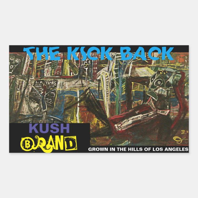 ADESIVO RETANGULAR KICKBACK KUSH (Frente)