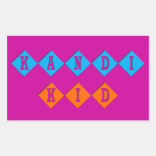 Adesivo Retangular Kid Kandi Personalizável