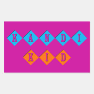 Adesivo Retangular Kid Kandi Personalizável