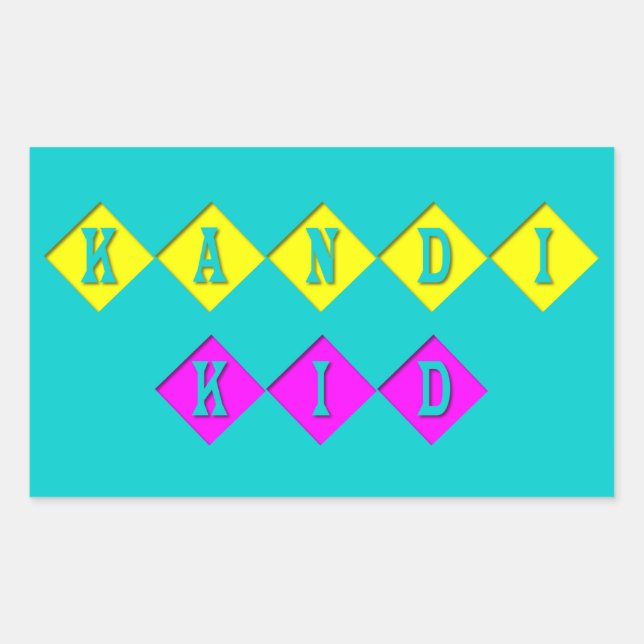 Adesivo Retangular Kid Kandi Personalizável (Frente)