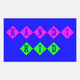 Adesivo Retangular Kid Kandi Personalizável