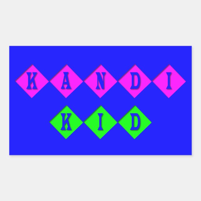 Adesivo Retangular Kid Kandi Personalizável (Frente)