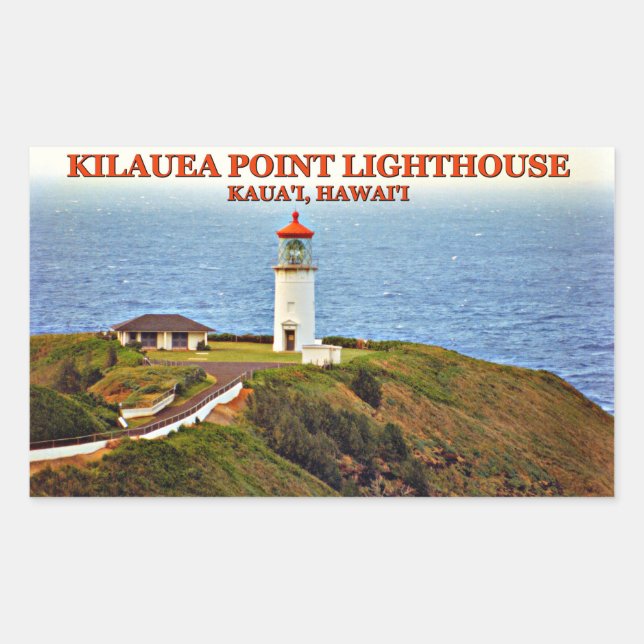 Adesivo Retangular Kilauea Point Lighthouse, Kauai, Hawaii Stickers (Frente)