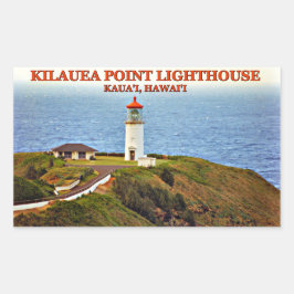 Adesivo Retangular Kilauea Point Lighthouse, Kauai, Hawaii Stickers