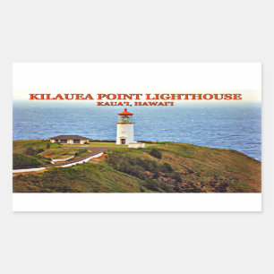 Adesivo Retangular Kilauea Point Lighthouse, Kauai, Hawaii Stickers